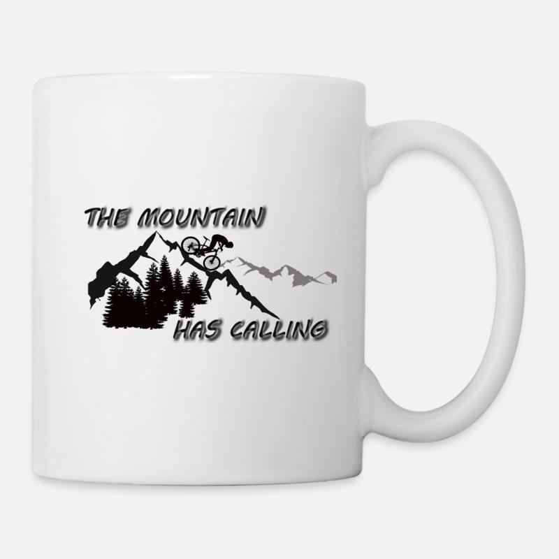 Downhill Schwarz - Tasse - Weiß