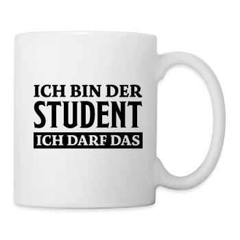 Student Spruch Uni Universität Student Geschenk - Tasse - Weiß - Rechts