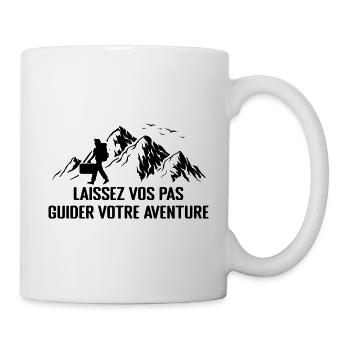 Laissez Vos Pas Guider Votre Aventure - Mug blanc - blanc - Droite