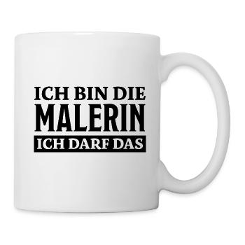 Malerin Spruch Malermeister Beruf Malerin Geschenk - Tasse - Weiß - Rechts