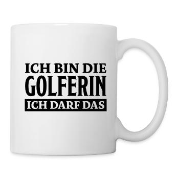 Golferin Minigolf Golf Spruch Golferin Geschenk - Tasse - Weiß - Rechts