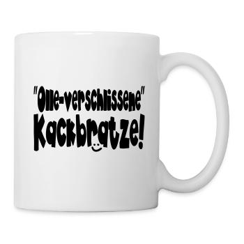 verschlissene kackbrat II - Tasse - Weiß - Rechts