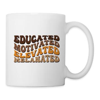 Melanin Girl Juneteenth Histoire des Noirs - Mug blanc - blanc - Droite