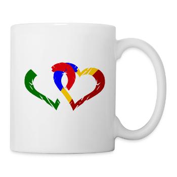 Die Rumänien Italien Liebe - Tasse - Weiß - Rechts