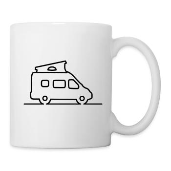 Panel van / van with pop-up roof - contour - Mug - white - Right