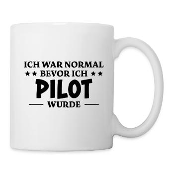 Pilot Spruch Flugsport Lustiges Piloten Geschenk - Tasse - Weiß - Rechts