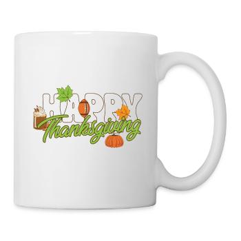 Tis The Season Football Pumpkin Spice Happy - Tasse - Weiß - Rechts