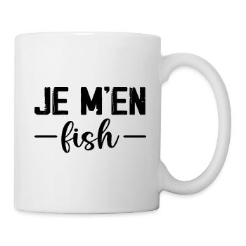 Je M'En Fish 🤣 jeu de mots 'Je M'En Fiche' - Mug blanc - blanc - Droite