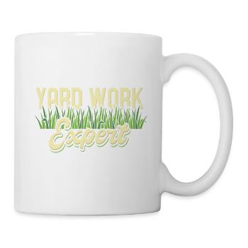Gartenarbeit Experte Rasenmäher - Tasse - Weiß - Rechts
