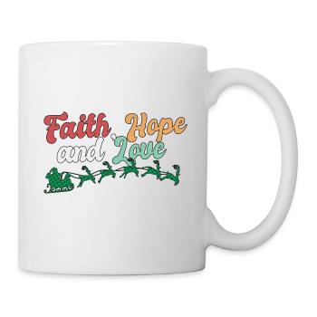 Faith Hope Love Religious Family Christmas - Mug - white - Right
