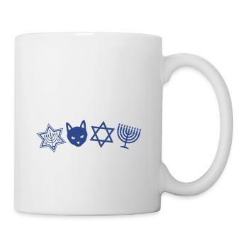 Joyeux Hanoukka Hanukcat costume juif Menorah - Mug blanc - blanc - Droite