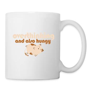 Cat Owner Foodie Overthinking And Also Hungry - Mug - white - Right