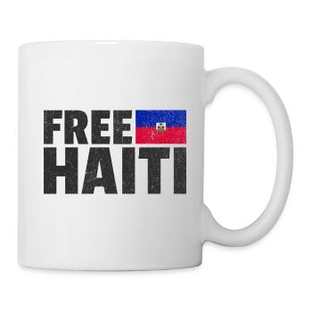 Libérez Haïti : Soutenez la liberté d’Haïti - Mug blanc - blanc - Droite