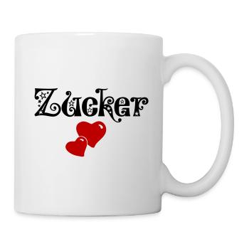 Zimt & Zucker Partnerlook Liebe Valentinstag Herz - Tasse - Weiß - Rechts
