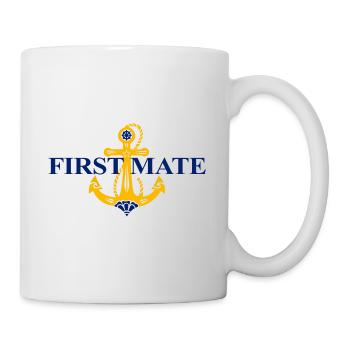 Anchor, Captain, First Mate, Sailing, Matching Pair - Mug - white - Right