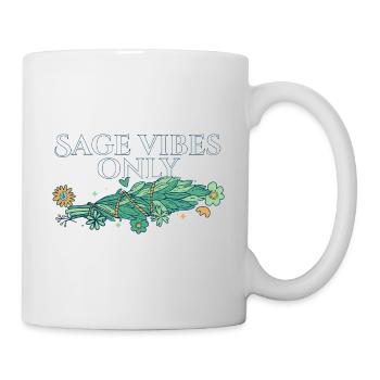 Burning Sage Vibes Only Smudge Sticks Healing - Mug - white - Right