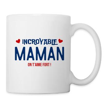 on t'aime fort cadeau maman - Mug blanc - blanc - Droite