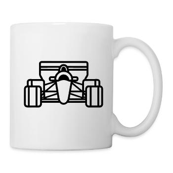 F1-Rennwagen - Tasse - Weiß - Rechts
