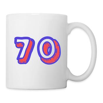 70. 70 ANS. 70e ANNIVERSAIRE. ANNIVERSAIRE 70 ANS. - Mug blanc - blanc - Droite