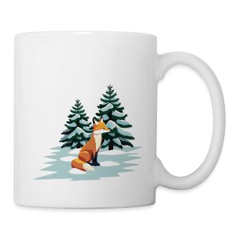 Fuchs im Schnee - Tasse - Weiß - Rechts
