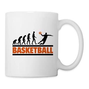 Evolution to basketball player - Mug - white - Right