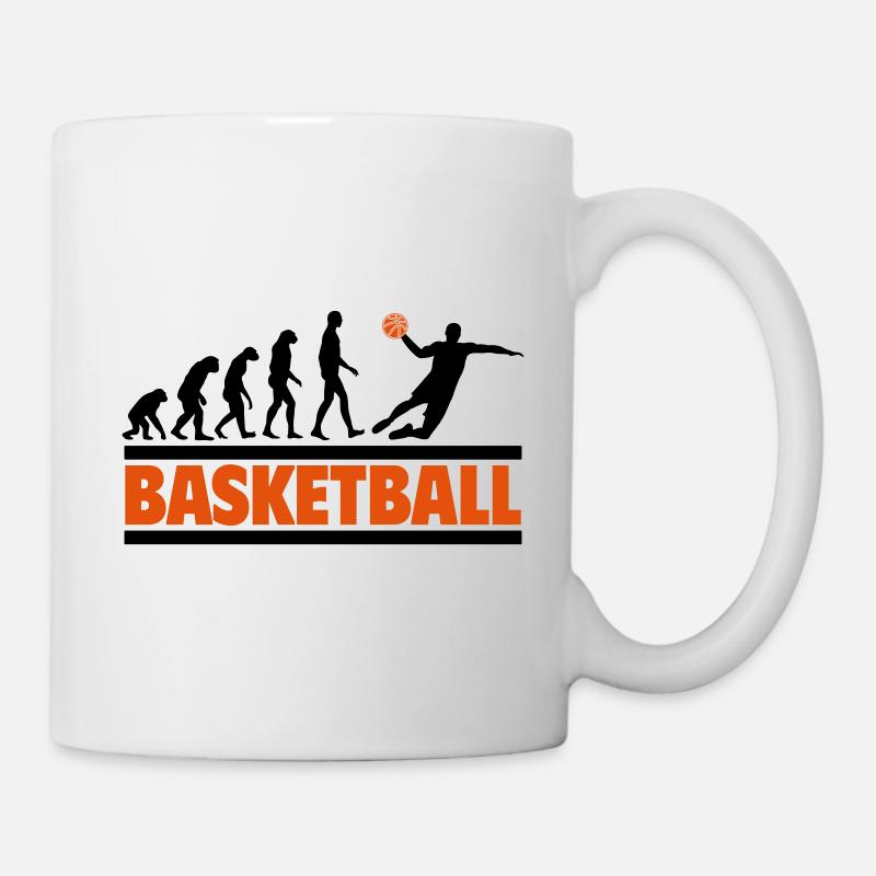 Évolution vers le basketteur - Mug blanc - blanc