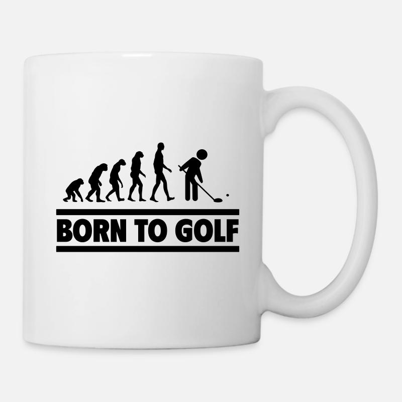 Golf Evolution Perfektes Geschenk für Golfer - Tasse - Weiß