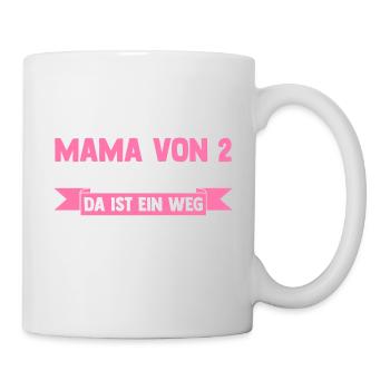 Mama Von 2 Kindern - Tasse - Weiß - Rechts