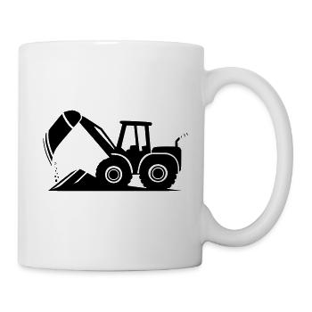 chargeuse - Lève la pelle pour les pros ! - Mug blanc - blanc - Droite