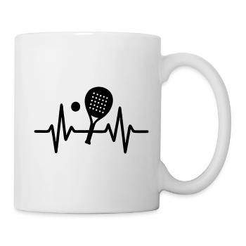 Battement de cœur du padel - Mug blanc - blanc - Droite