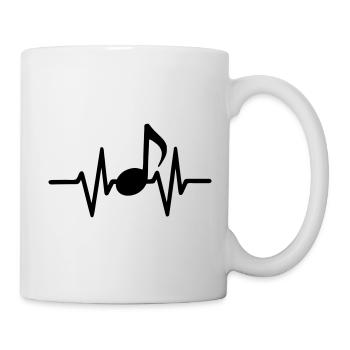 Herzschlag-Musik - Tasse - Weiß - Rechts