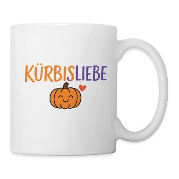 Kürbisliebe Comic Design - Tasse - Weiß - Rechts