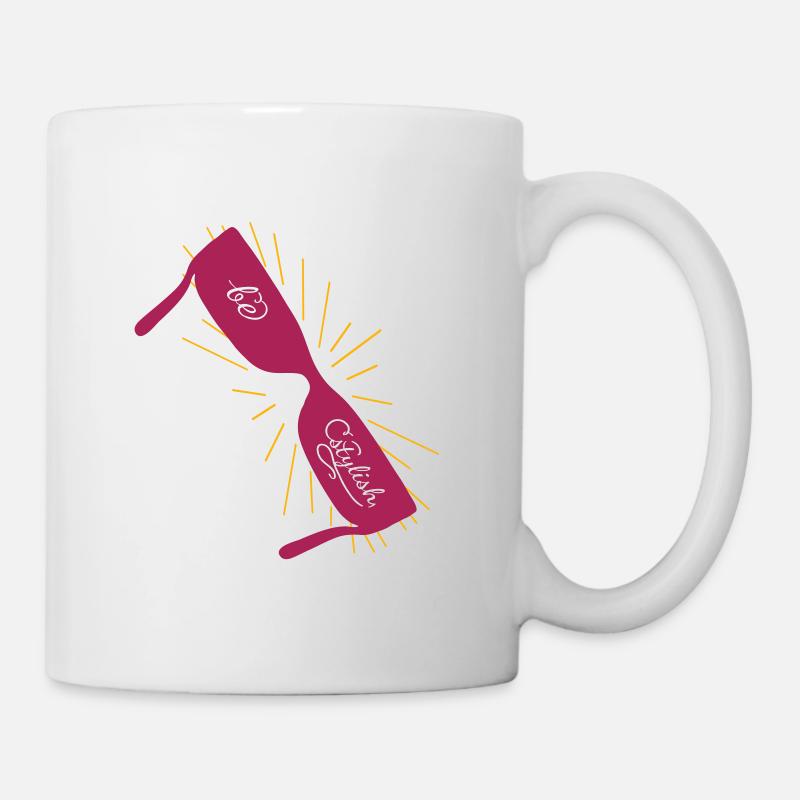 be stylish mit einer Sonnenbrille - Tasse - Weiß