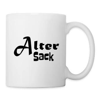 Alter Sack - Tasse - Weiß - Rechts