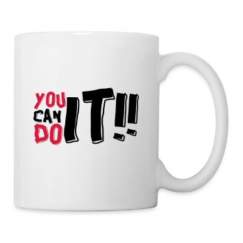 du kannst es schaffen - Tasse - Weiß - Rechts