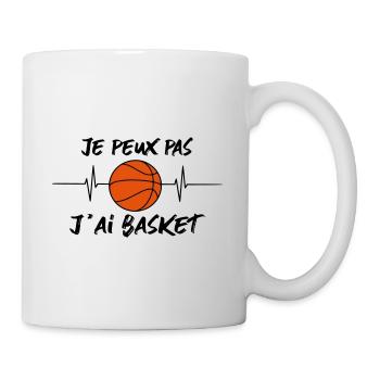 j'ai basket,citations,message,je peux pas j'ai - Mug blanc - blanc - Droite