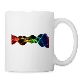 Frequenz Vibration Schwingungen Hertz - Tasse - Weiß - Rechts