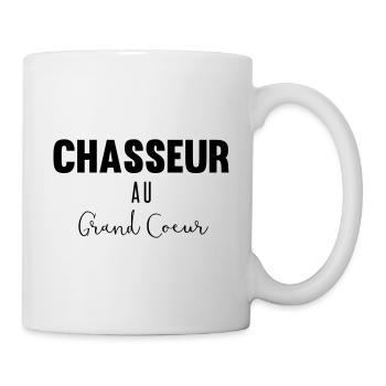 Chasseur au grand coeur - Mug blanc - blanc - Droite