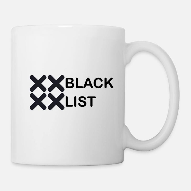 liste noire - Mug blanc - blanc
