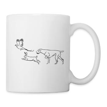 German Wirehaired Hair - Pheasant - Hare - Mug - white - Right