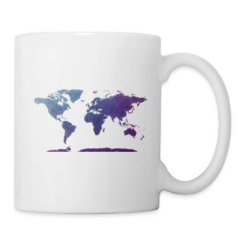Detailed World Map as Tshirt Design PolyWorld - Mug - white - Right