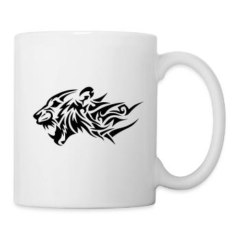 Tribal Lion Tattoo Zeichnung 14 4 - Tasse - Weiß - Rechts