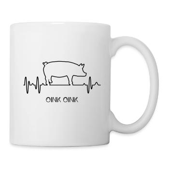 Schwein - Tasse - Weiß - Rechts