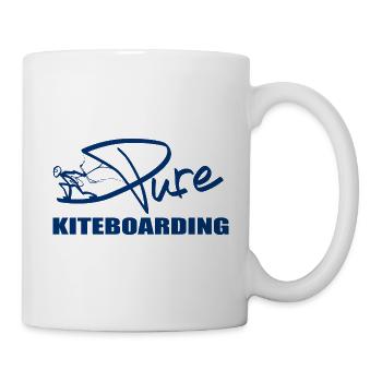 PURE KITEBOARDING blau - Tasse - Weiß - Rechts