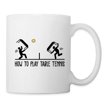 Comment jouer au tennis de table tennis de table tshirt sport - Mug blanc - blanc - Droite