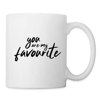 Du bist mein Favourite! Geschenk Idee - Mug - white - Right