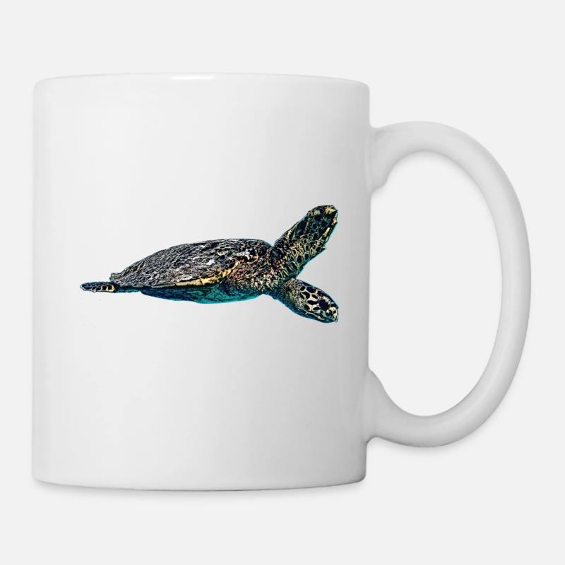 Tortue de mer tortue de mer - Mug blanc - blanc