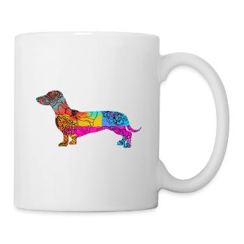 Teckel Dachshund Flowers - Mug blanc - blanc - Droite