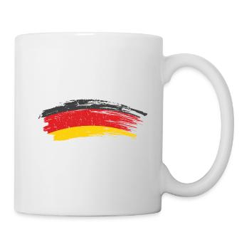 Deutschland Flagge - Tasse - Weiß - Rechts