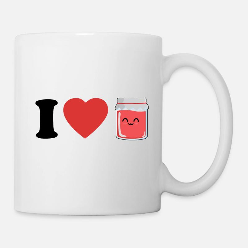 Ich liebe Marmelade - Tasse - Weiß